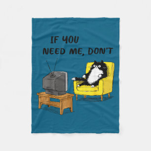 Ich lustig wenn nötig, nicht schwarze Katze Fleecedecke