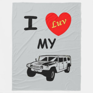 ICH LUV MEIN HUMMER FLEECEDECKE