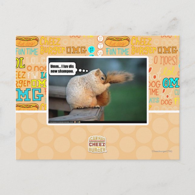 Ich luv neues Shampoo Postkarte (Vorderseite)