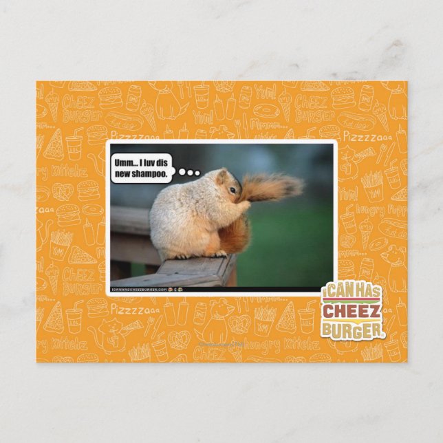 Ich luv neues Shampoo Postkarte (Vorderseite)