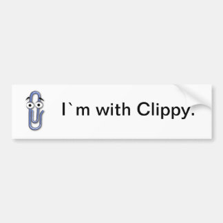 "Ich ` m mit Clippy" Auto Aufkleber Autoaufkleber