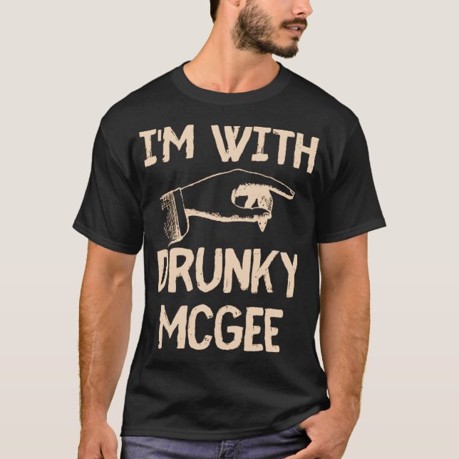 Ich_m mit Drunky Mcgee Funny Paares St Patricks Da T-Shirt (Vorderseite)