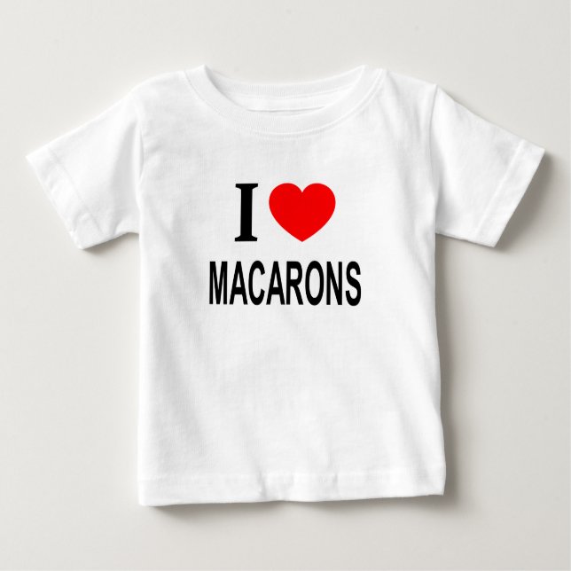 ICH ❤️ MACARONS I LIEBE MACARONS I HERZMAKARONS BABY T-SHIRT (Vorderseite)