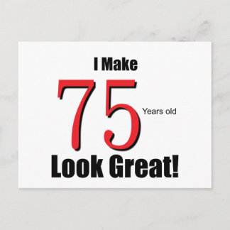 Ich mache 75 Jahre alte Blick-groß! Postkarte
