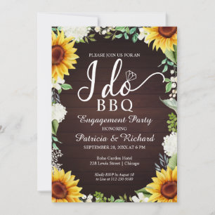 Ich mache BBQ Rustikale Verlobungsfeier-Einladung Ankündigung