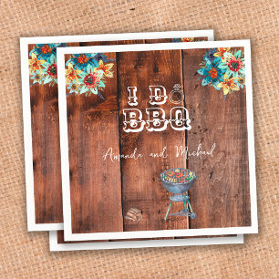 Ich mache BBQ Rustikale Verlobungsfeier Paare Dusc Serviette