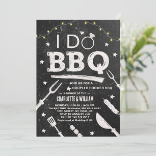 Ich mache BBQ Rustikales Paar Verlobung Brautparty Einladung