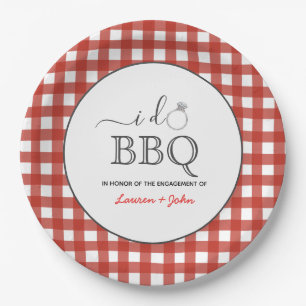 Ich mache BBQ Verlobungsparty Pappteller