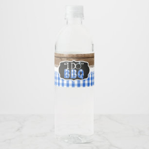 Ich mache BBQ Wasserflaschenetikett - Blau