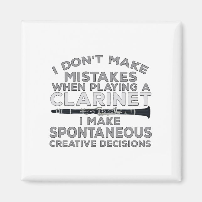 Ich mache beim Klarinettenspielen keine Fehler Magnet (Vorne)