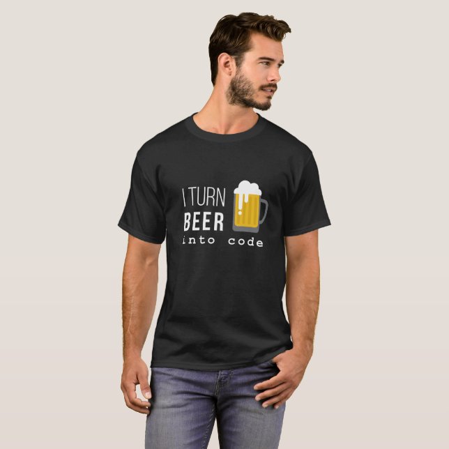 Ich mache Bier zu Code-T - Shirt (Vorne ganz)