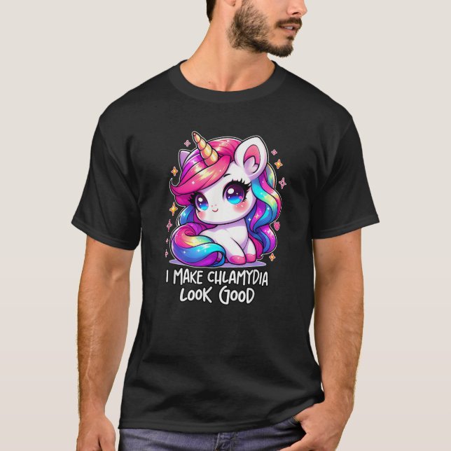 ICH MACHE CHLAMYDIA SEHR GUT Funny Ipassend Wei T-Shirt (Vorderseite)