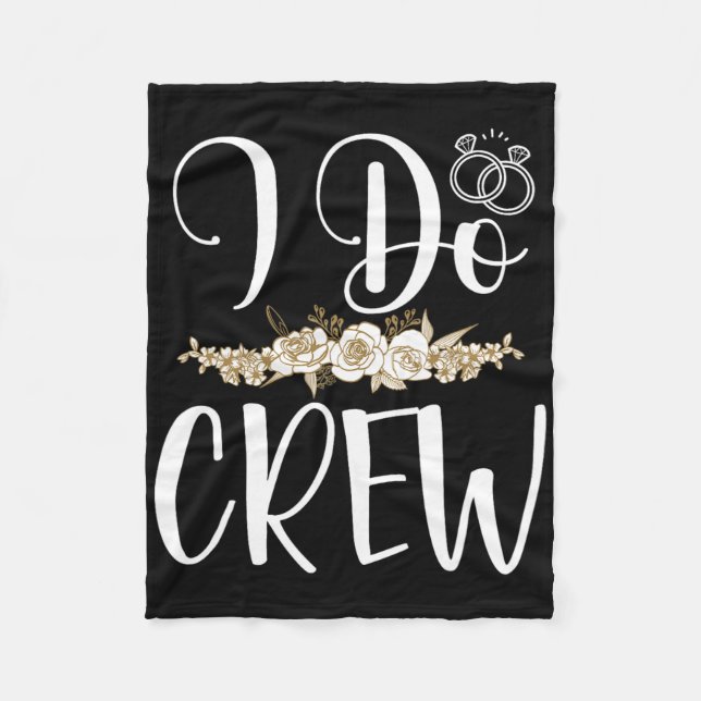 Ich mache Crew Ring Wedding Bride Groom Marry Brid Fleecedecke (Vorderseite)
