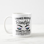 Ich mache die Leute schön, was deine Supermacht is Kaffeetasse<br><div class="desc">Sind Sie Friseur, Friseur oder Friseur? Dann ist dieses lustige Haar-Salon-Zitat perfekt für Sie: Ich mache die Leute schön Was ist deine Supermacht? Das Funny Hair Stylist Zitat I Make People Beautiful, was Ihre Supermacht ist das perfekte Geschenk für Friseur, die in einem Friseur arbeiten mit Scheren & Frills. Ob...</div>
