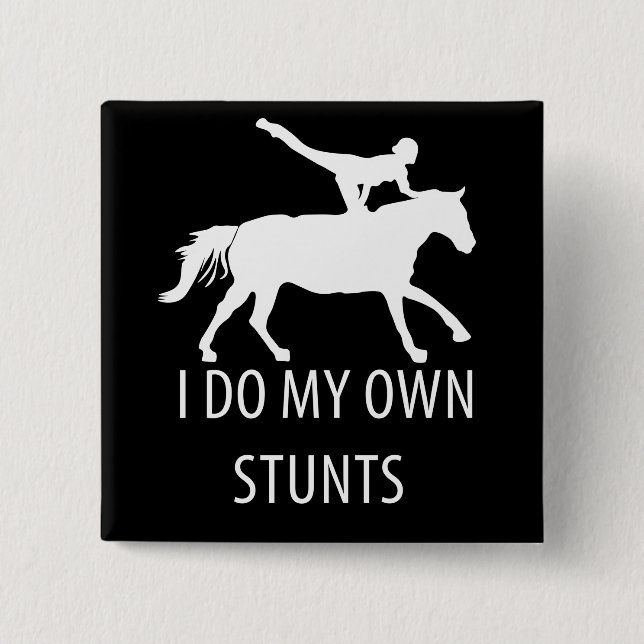 Ich mache eigene Stunts Vaulting Horseriding Button (Vorderseite)