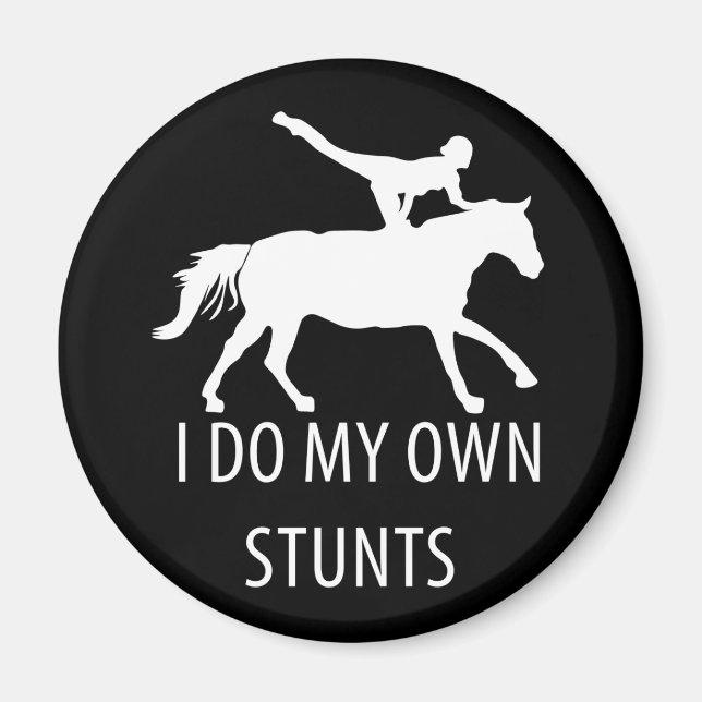 Ich mache eigene Stunts Vaulting Horseriding Magnet (Vorne)
