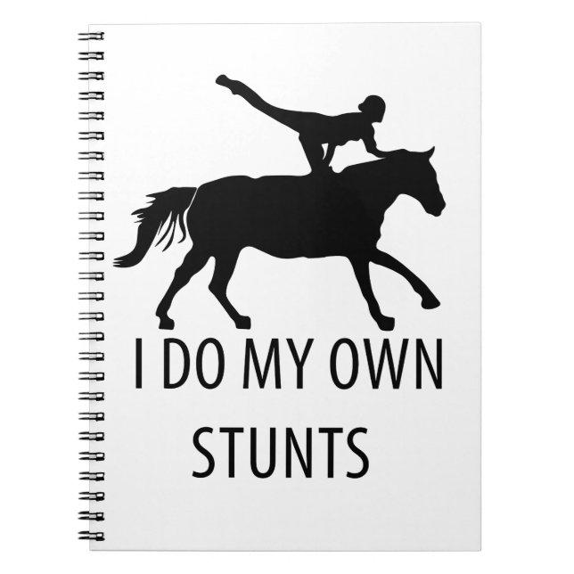 Ich mache eigene Stunts Vaulting Horseriding Notizblock (Vorderseite)