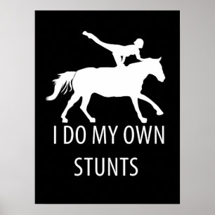 Ich mache eigene Stunts Vaulting Horseriding Poster