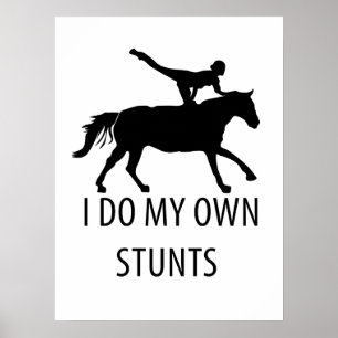 Ich mache eigene Stunts Vaulting Horseriding Poster
