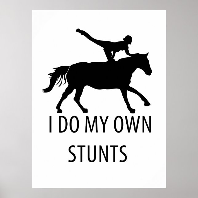 Ich mache eigene Stunts Vaulting Horseriding Poster (Vorne)