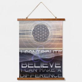 Ich mache einen Unterschied - Affirmation Wordings Wandteppich Mit Holzrahmen