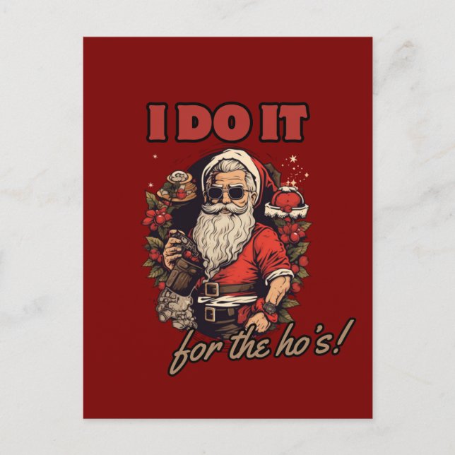 Ich mache es für den lustigen Weihnachtsweih-Spaß, Feiertagspostkarte (Vorderseite)