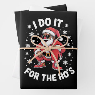 Ich mache es für die Hos African Santa American Xm Geschenkpapier Set