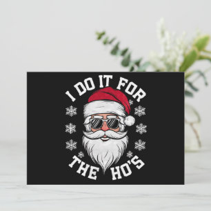 Ich mache es für die Hos lustiger Weihnachtsmann h Feiertagskarte