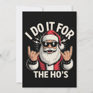 Ich mache es für die Hos lustiger Weihnachtsmann W Feiertagskarte