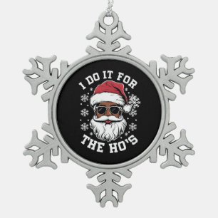 Ich mache es für die Hos Weihnachten Afrikanischer Schneeflocken Zinn-Ornament