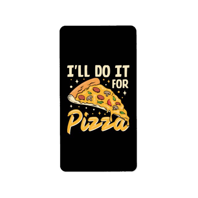 Ich mache es für Pizza Adressaufkleber (Vorne)