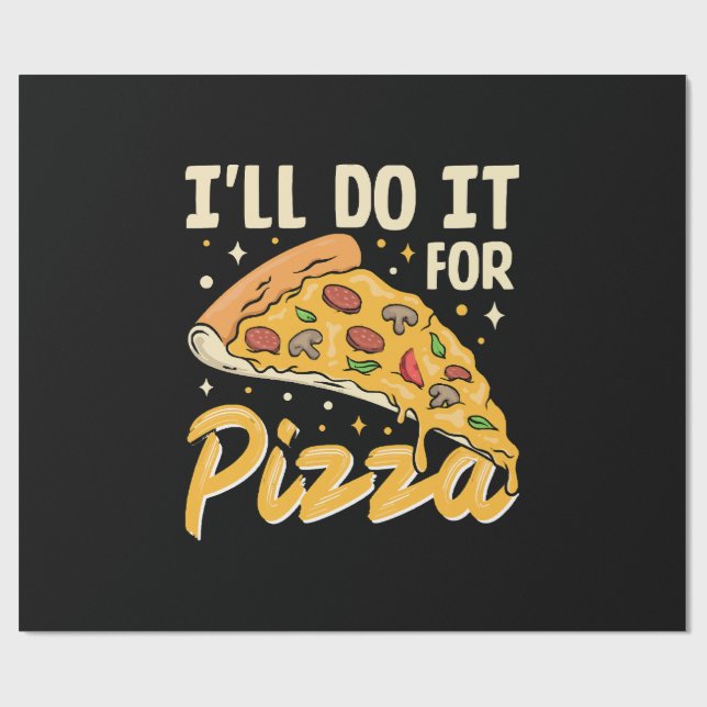 Ich mache es für Pizza Geschenkpapier (Flach)