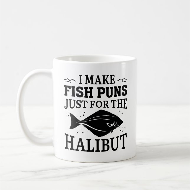 Ich mache Fischfedern nur für den Halibut Kaffeetasse (Links)