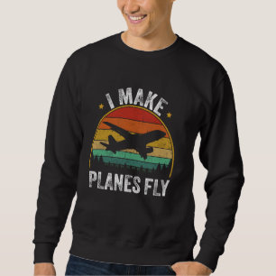 Ich mache Flugzeug Funny Pilot & Aviation Flugzeug Sweatshirt