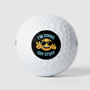 Ich mache Gay Stuff Meme Funny LGBTQ Pride Golfball