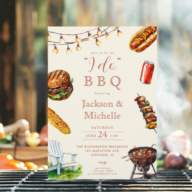 Ich mache GRILLEN barbeque Paare Brautparty Sommer Einladung (Von Creator hochgeladen)