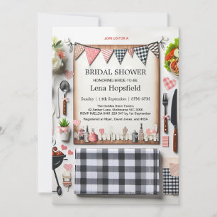 Ich mache GRILLEN Brautparty Rustikale Hochzeit Einladung