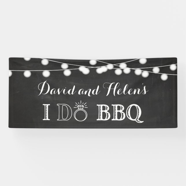 Ich mache GRILLEN Chalkboard Wedding Engagment Ban Banner (Horizontal)