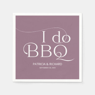 Ich mache GRILLEN Engagement Partei Lila Serviette