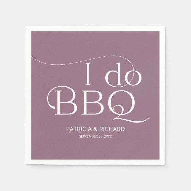 Ich mache GRILLEN Engagement Partei Lila Serviette (Vorderseite)
