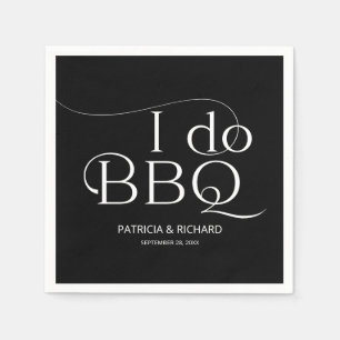 Ich mache GRILLEN Engagement Party Black Serviette