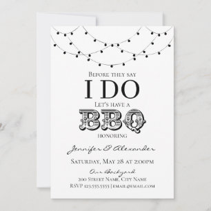 Ich mache GRILLEN Engagement Party Paare Dusche