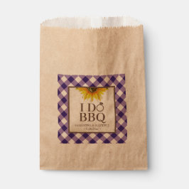 Ich mache GRILLEN Lila Gingham und Sonnenblumen Geschenktütchen