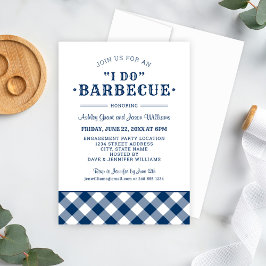 Ich mache GRILLEN Navy Blue Wedding Party Einladung