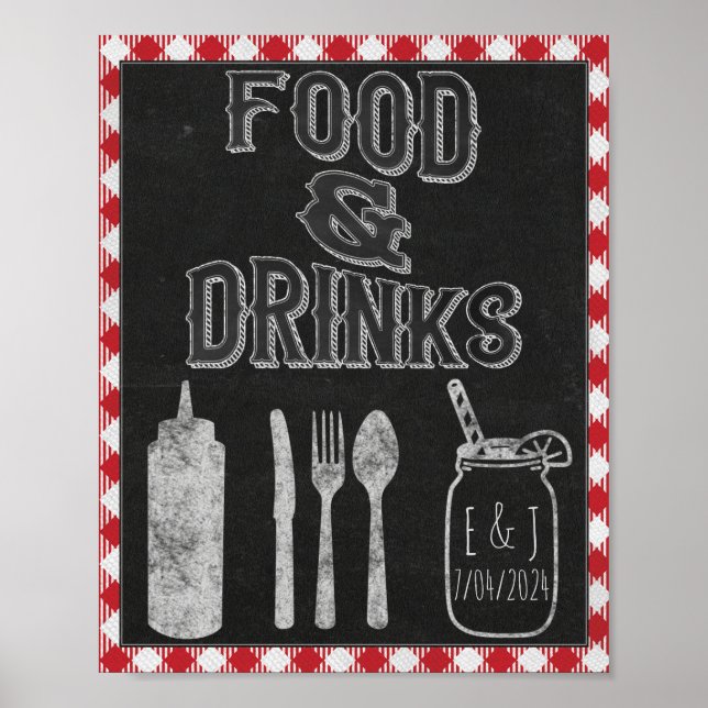 Ich mache GRILLEN Party Food Bar Food & Drinks Unt Poster (Vorne)