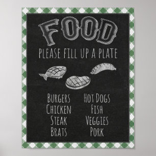Ich mache GRILLEN Party Food Bar, GRILLEN Bar und Poster