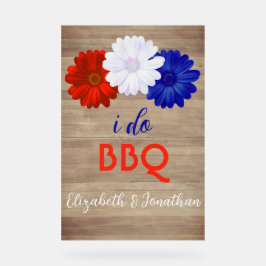 Ich mache GRILLEN Patriotic Floral Acrylschild