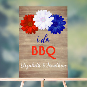 Ich mache GRILLEN Patriotic Floral Acrylschild