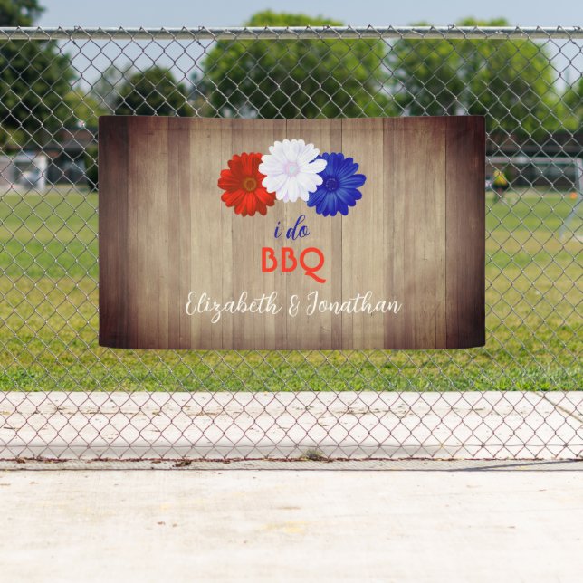 Ich mache GRILLEN Patriotic Floral Banner (Insitu)
