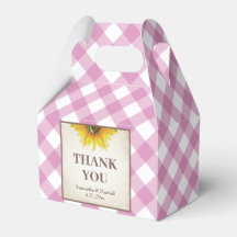 Ich mache GRILLEN Pink Gingham Sunflower Gevor Box